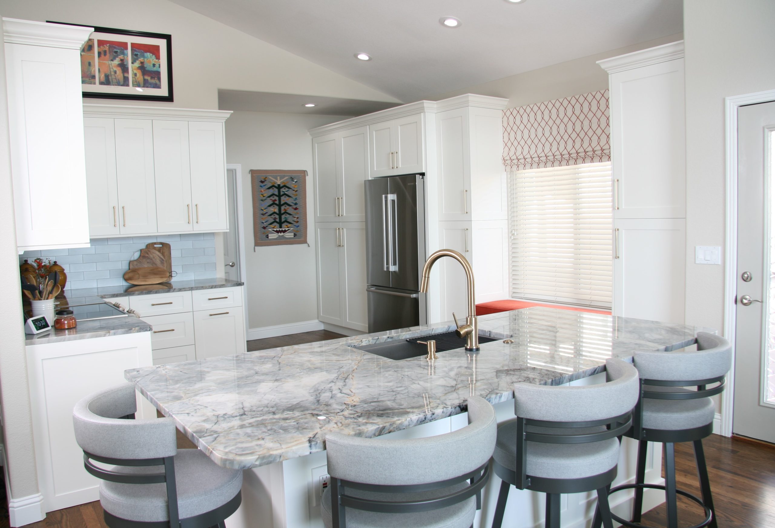 Longmont custom kitchen design and marble countertop