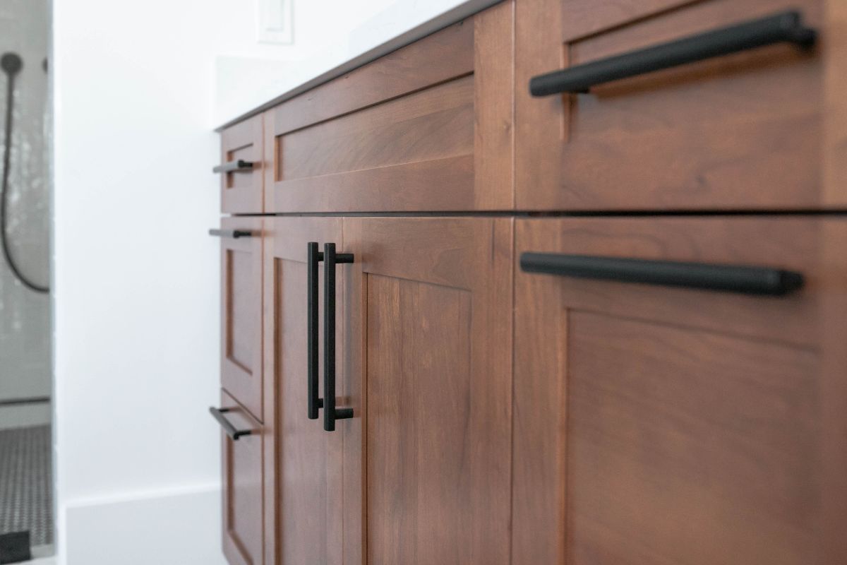 Longmont custom cabinets with black hardware